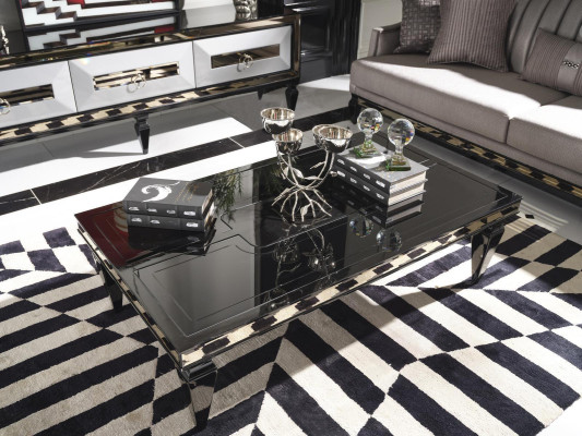 Sofa table Coffee table Side table Coffee table Wood Living room Black