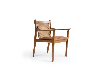 Modern Wood Armchair Upholstery Leather Dining room Chair new Furniture