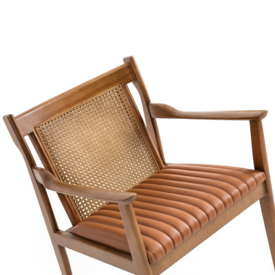 Modern Wood Armchair Upholstery Leather Dining room Chair new Furniture