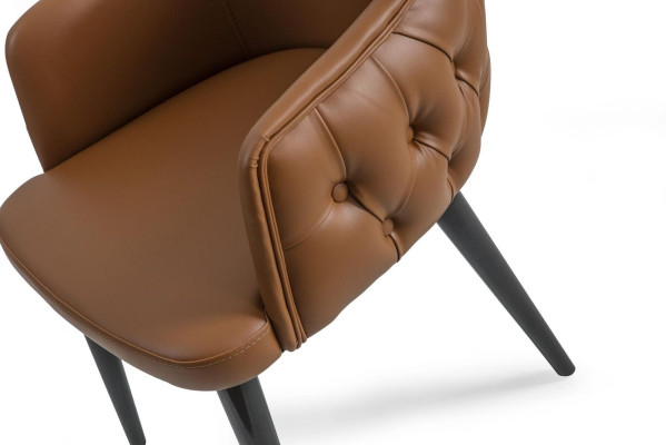 Chestefield Chair with Armrests Designer Dining room Modern Furnishings