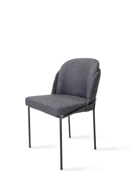 Luxury Gray Chair Dining room Upholstery Fabric Furniture new Designer Chairs