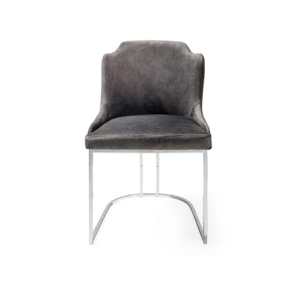 Modern Chair Gray Luxury Designer Furniture Dining room chair Furnishings Upholstered chair