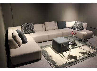 U-shape Sofa Modern Corner sofa with Coffee table Upholstered couch Living room Furniture