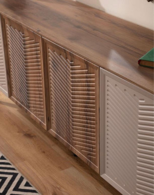 Modern Green Upholstered Sofa Living room Designer Sideboard Luxury Sideboard