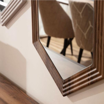 Beige Dining room Modern Dining room Suite Dining table Sideboard 2x Mirror