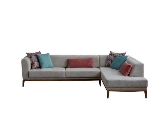 Gray Corner sofa L-shape Living landscape Living room Couches Luxury Sofas