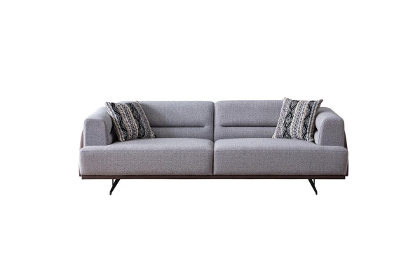 Gray Modern 3-Seater Upholstery Living room Couches Luxury Noble Sofas