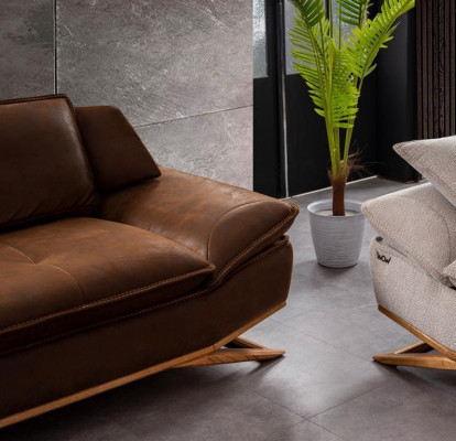 Modern Brown Color 3-Seater Sofa Comfort and style in one new ensemble