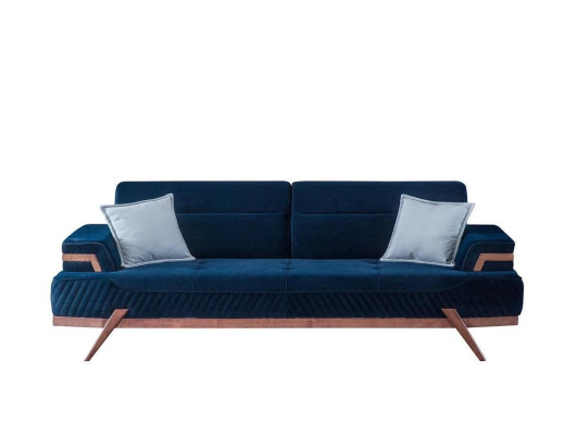 DarkBlue's Sofa Living room 3-Seater Textile Couch Designer three-seater