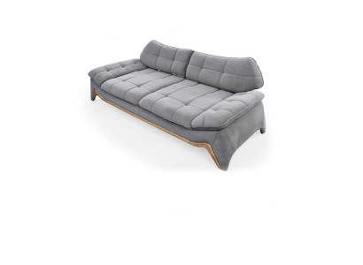 Gray upholstered sofa designer 3-seater living room three-seater noble couch
