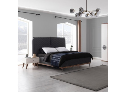 Gray Bedroom Bed Designer Furniture Luxury Upholstered Beds Wooden Frame