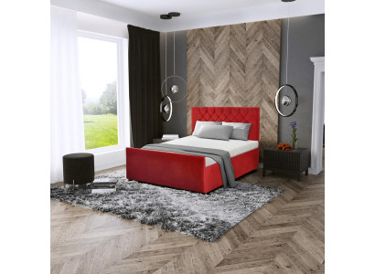 Modern Bedroom Furniture Upholstery Design Textile Bed 180x200 Beds Red Double