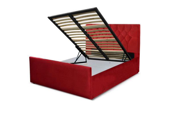 Modern Bedroom Furniture Upholstery Design Textile Bed 180x200 Beds Red Double