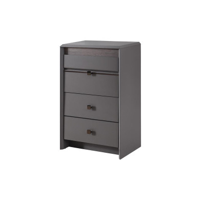 exclusive Gray Chest of drawers Luxurious 4x Drawers Bedroom Wood Furniture