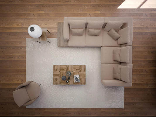 Designer Suite Living room Set Sofa Couch L-shape with Coffee table Furnishings