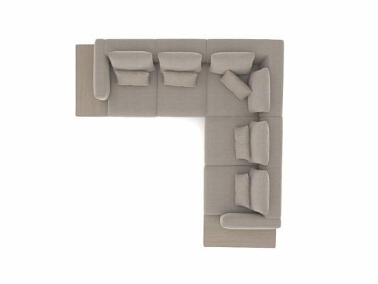 Design Corner sofa L-shape Upholstered furniture Luxury Living room Coffee table Furnishings