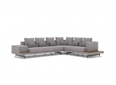 Designer new Corner sofa L-shape Gray Textile Furniture Living room Furnishings