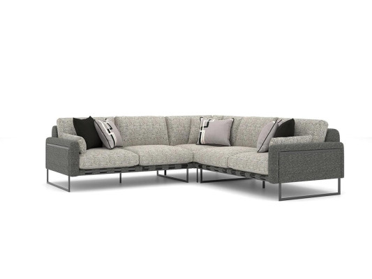 Luxury Gray Sofa L-shape Modern Corner Suite Design Living room Textile new