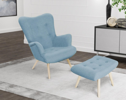 Relax Textile Stool Wing Chair Club Sofa Furniture Armchair Designer Chair Upholstery