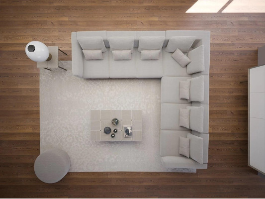 Living room Gray Sofa Couch Upholstered furniture Upholstered furniture new Wood Coffee table
