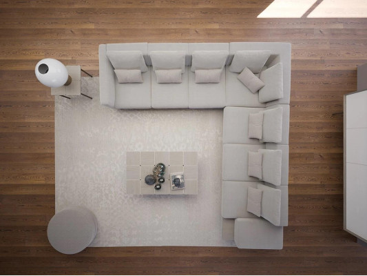 Designer Sofa Couch Corner sofa L-FormTextil Upholstery Suite Living room Coffee table
