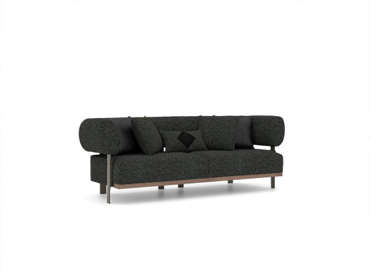 Living room set 5-piece coffee table 2x side table luxury sofa two-seater new armchair