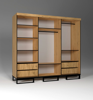 Multipurpose Wardrobe Bedroom Shelves Loft Shelf Cabinets Wardrobe Wood