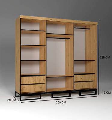 Multipurpose Wardrobe Bedroom Shelves Loft Shelf Cabinets Wardrobe Wood