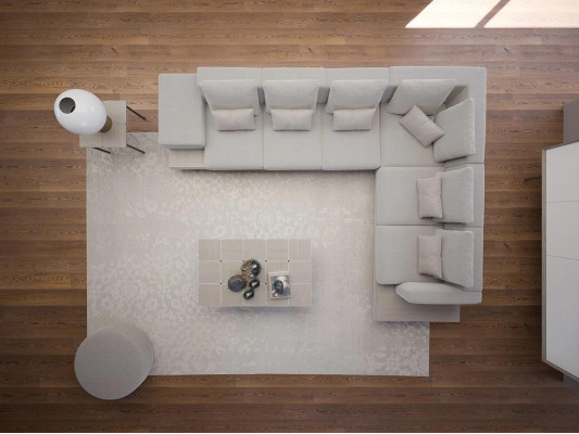 Upholstered furniture Gray Sofa Couch L-shape Design Corner sofa new Living room Coffee table