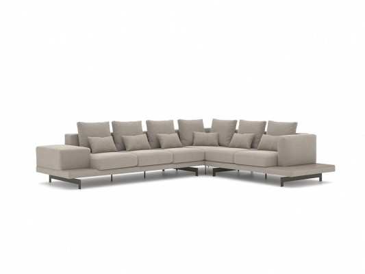 Upholstered furniture Gray Sofa Couch L-shape Design Corner sofa new Living room Coffee table