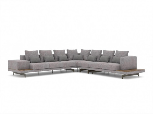Gray Sofa Couch L-shape Designer Textile Furniture Upholstered Sofa Living room new