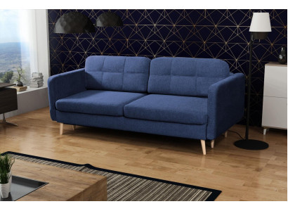 Sofa bed Luxury Designer Sofa 3 Seater Furniture Upholstery Textile Blue e Couchen Corner