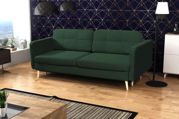 Sofa bed Luxury Designer Sofa 3 Seater Furniture Upholstery Textile Blue e Couchen Corner