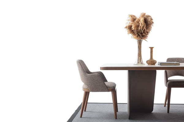 Dining room set 5 pieces. Dining table 4x Chairs Modern Design Brown Luxury Set