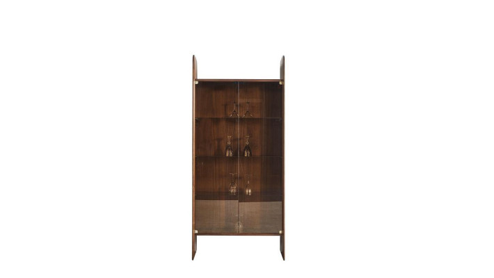 Display case Luxury Wardrobe Wood Style Brown Glass new Cabinets Glass cabinet
