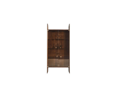 Display case Luxury Wardrobe Wood Style Brown Glass new Cabinets Glass cabinet
