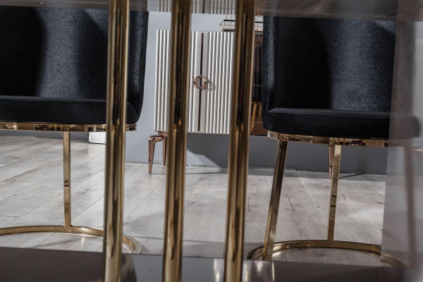 Modern Dining room Set Consists of Dining table and 6x Chairs Stylish 7 pieces.