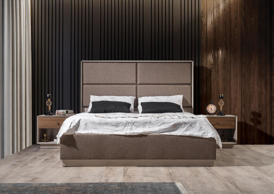 Bedroom Set Luxury Bed and Bedside table Wardrobe 3-piece Furniture