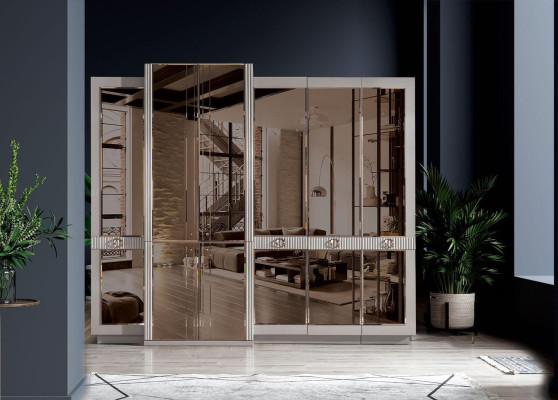 Wardrobe Stylish Luxury Wardrobe Modern Beige Bedroom Furniture