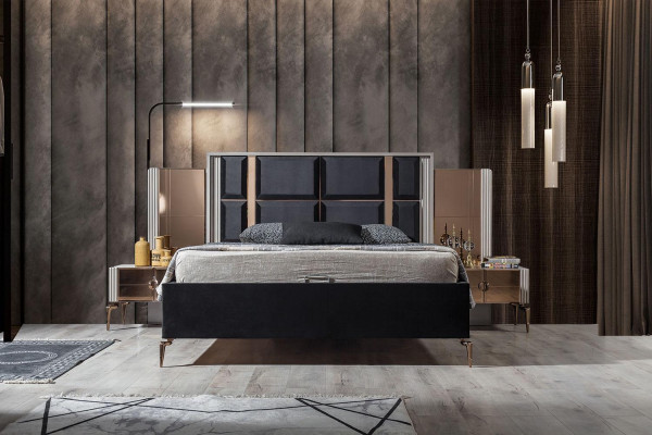 Perfect Set Modern Bed and 2x Bedside tables Luxury new in Bedroom