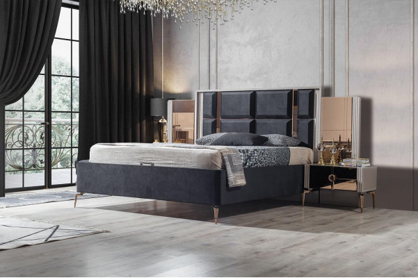 Perfect Set Modern Bed and 2x Bedside tables Luxury new in Bedroom