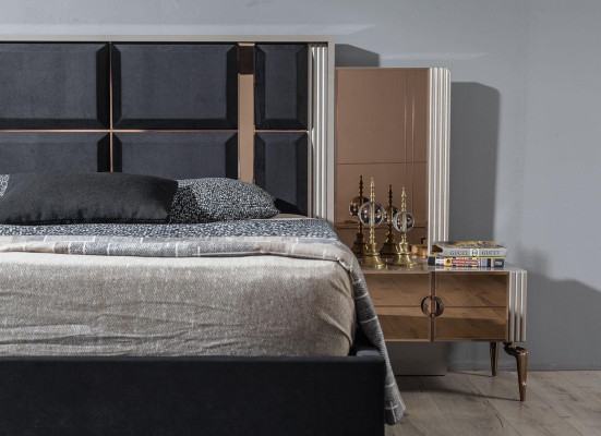 Perfect Set Modern Bed and 2x Bedside tables Luxury new in Bedroom