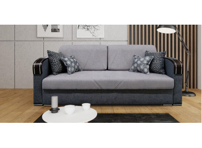 Luxury Design Sofa 3 Seater Furniture Upholstery Gray Textile Wood Furniture Sofa bed new