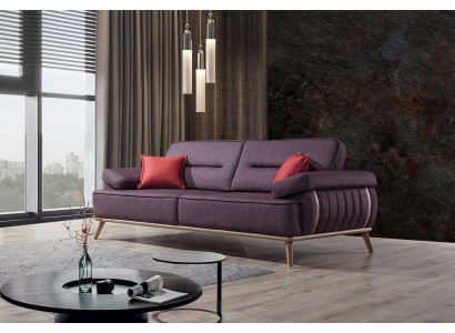 Luxurious 3-Seater Sofa Purple Color Modern Furniture in Living room Novelty