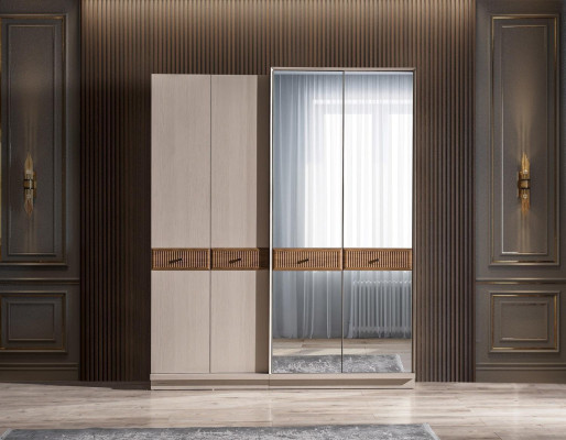 Stylish Wardrobe Luxury Wardrobe Modern Beige Bedroom Furniture