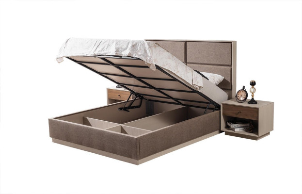 Luxury Bedroom Set Elegant Bed and 2x Bedside tables Modern design