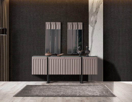 Modern Dining room Set Consists of Sideboard and 2x Mirror Perfect 3-piece.