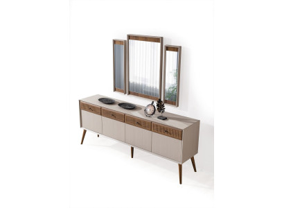 Novelty in Dining room Modern Set Consists of Sideboard and 3x Mirror