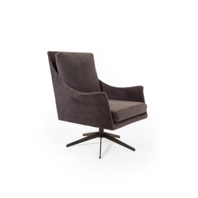 Stylish, functional armchair with swivel seat and metal frame