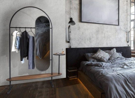 Luxurious Mirror with Shelf Modern Stylish Furniture in Hallway Novelty